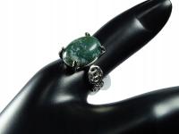 Agat mszysty Pierścionek Rozm. 16 Naturalny kamień - 8in -