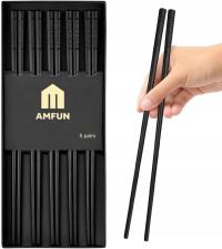 Многоразовые палочки для суши черный набор из 5 пар