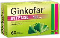 GINKOFAR INTENSE Pamięć koncentracja miłorząb 120 mg 60 tabletek