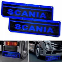 Брызговики силиконовые брызговики Scania черный-синий 60x18cm 2шт