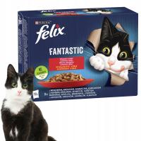 PURINA Felix Fantastic влажный корм для кошек мясной микс вкусов 12x85g