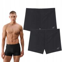 2PAK KĄPIELÓWKI CZARNE BOKSERKI MĘSKIE 4F ROZMIAR L