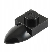 Lego Płytka z zębem 1x1 Czarny 49668 4273590 New