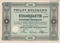 Philipp Holzmann AG Frankfurt 100 RM budownictwo
