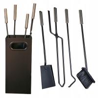 AKCESORIA KOMINKOWE PRZYBORY DO KOMINKA METALOWY POGRZEBACZ KOSZ STOJAK