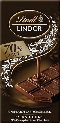 Czekolada LINDT Lindor Extra Dunkel 70% kakao czekolada gorzka 100g DE