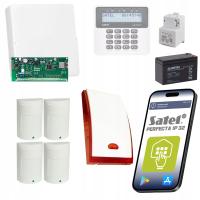 ZESTAW ALARMOWY DO DOMU Z APLIKACJĄ ALARM SATEL 4 CZUJNIKÓW PARADOX IP LAN