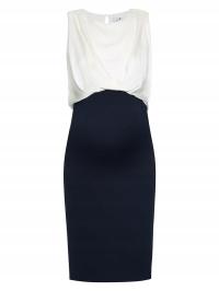 BELLYBUTTON MATERNITY sukienka ciążowa do połowy łydki krótki rękaw biały