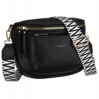 Listonoszka damska z ozdobnym paskiem torebka miejska crossbody Rovicky