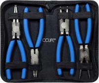 Zestaw 4 szczypiec do pierścieni osadczych, 225 mm, wewnętrzne/na zewnątrz