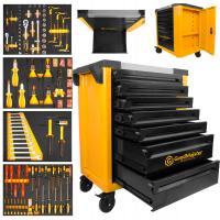 Wózek narzędziowy GoodMajster żółty 7 szuflad z wyposażeniem