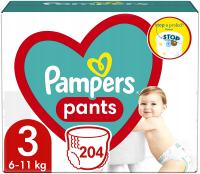 PAMPERS PIELUCHOMAJTKI PIELUCHY 6-11 kg 204 szt.