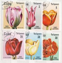 Cuba Mi.2643-2648 tulipany kasowane