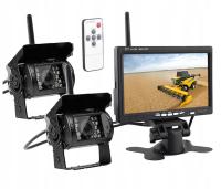 Kamera Cofania 2x Bezprzewodowa + Bezprzewodowy Monitor LCD 7” 12V/24V BUS