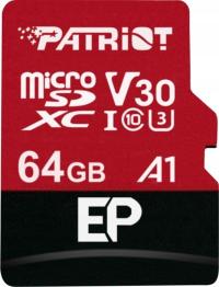 PATRIOT EP 64 GB micro SD XC CL10 UHS U3 A1 V30