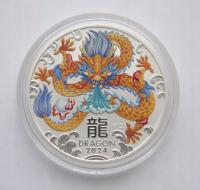 AUSTRALIA 1 $ 2024 LUNAR ROK SMOKA UNCJA SREBRO