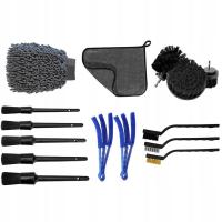 16 Sztuk Samochodowa Wiertarka Elektryczna Szczotka Koła Miękka Opona Pojazd Wewnętrzny Czarny