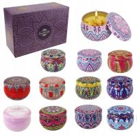 АРОМАТИЧЕСКИЕ СВЕЧИ НАБОР 12 ШТ СОЕВЫЕ БОБЫ ДЛЯ ПОДАРКА