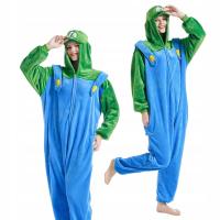 Piżama Onesie Kigurumi Kostium Przebranie Super Mario Luigi XL: 175 - 185cm