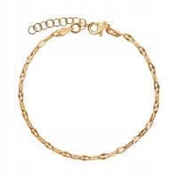 Bransoletka srebrna pozłacana YES