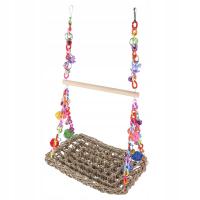 Wiszący hamak i huśtawka dla papug dla małych zwierząt domowych o jasnych kolorach