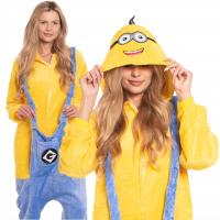 Piżama Damska Kombinezon Kigurumi Onesie Kostium Minionek Żółty 145-155cm