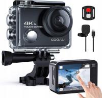 COOAU 4K 20MP KAMERA SPORTOWA WIFI SAMOCHODOWA PODWODNA 40M Z 2 BATERIAMI