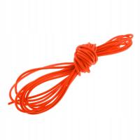 Orange 0.12 Dia. 1. ft High Elastic Rope 3mm 2m