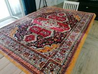 BAWEŁNIANY KILIM NA ŚCIANĘ DYWAN KAPA KÓTKO STRZYŻONY ART-DECO 148 x 190