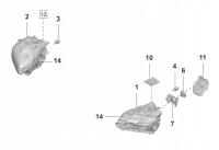 Silnik nastawczy regulacji lampy PORSCHE TAYCAN 9J1941293