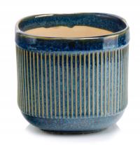 Osłonka Doniczka Ceramiczna 17x16 cm niebieska