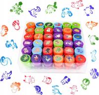 PIECZĄTKI DLA DZIECI STEMPLE NAGRODY PIECZĄTKI Z MOTYWEM ZWIERZĄT 36 SZTUK