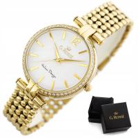 Роскошные золотые женские часы злотый ZG796B подарочная коробка