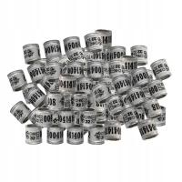 Zestaw 100 2022 numerowanych pierścieni na nogi gołębia wyścigowego ptaków Opaski 8 mm, również białe