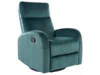 Кресло olimp VELVET откидное зеленое расслабляющее