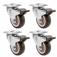 4шт роторные колеса с тормозом тормоза, резиновые колеса колеса, шины 38 мм