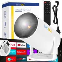 Projektor LED przenośny rzutnik multimedialny Android TV Wi-Fi Bluetooth