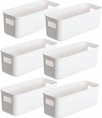 6 X POJEMNIK MAŁY KOSZYK WKŁAD DO SZUFLADY LODÓWKI ORGANIZER PLASTIKOWY