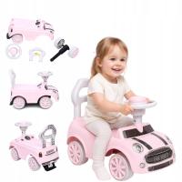 Jeździk Samochód Sportowy Auto Dla Dzieci Chodzik Pchacz Mini Cooper Różowy