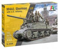 Italeri 6568 1/35 M4A1 SHERMAN with U.S. infantry