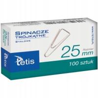 Spinacz trójkątny 25mm (100szt.) Standardowe TETIS