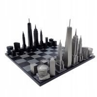 Шахматы Skyline New York из нержавеющей стали