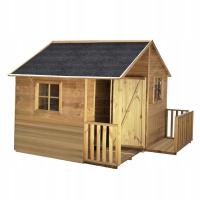 Drewniany Domek dla Dzieci Marcin Plac Zabaw Ogrodowy z Tarasem