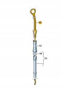 BAGNET MIARKA POZIOMU OLEJU 06A115611R VW AUDI 1.6 MPI OE ASO