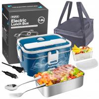 ELEKTRYCZNY POJEMNIK LUNCH BOX PODGRZEWACZ MISKA OBIAD 1,8l+TORBA TERMICZNA