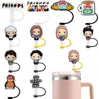 GUMOWE ZATYCZKI NAKŁADKI OSŁONKI NA SŁOMKI RURKI PRZYJACIELE FRIENDS 12 SZT