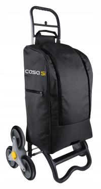 Wózek torba na zakupy 3 kółka Buddy czarny, na schody