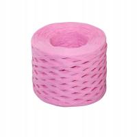 OZDOBNA RAFIA FLORYSTYCZNA DO WIĄZANIA DEKORACJI 200 METRÓW RÓŻOWA
