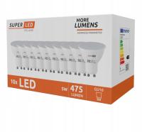 10x Żarówka LED GU10 5W = 50W 475 lm CCD More Lumens SuperLED