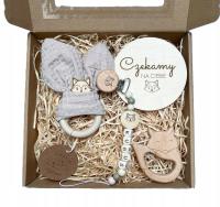 Prezent dla niemowlaka Pamiątka Baby Shower grawer zawieszka gryzak